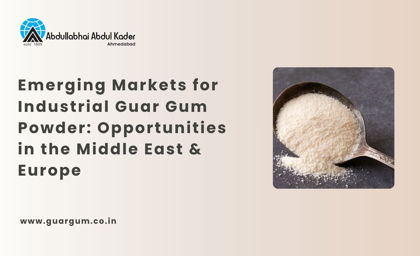Industrial Guar Gum Powder in the Middle East & Europe