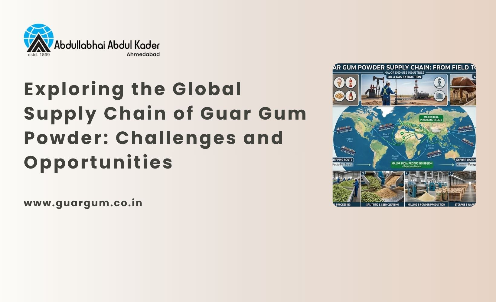 The Global Supply Chain of Guar Gum Powder: Challenges and Opportunities for Exporters