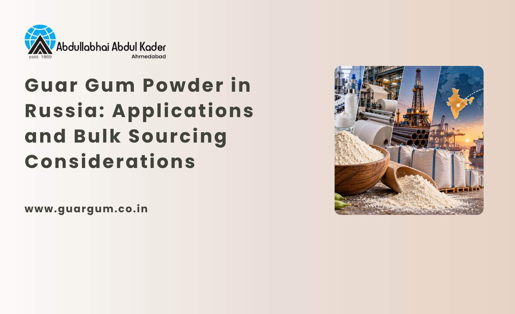 Guar Gum Powder in Russia: Applications and Bulk Sourcing Considerations