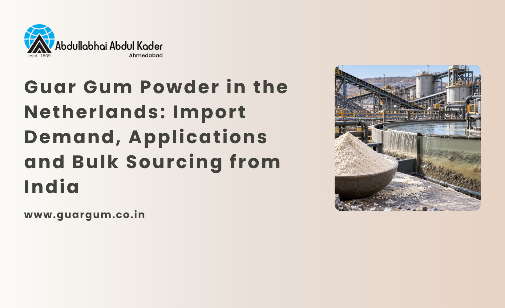 Guar Gum Powder for Mineral Processing: Flocculation, Ore Beneficiation and Mining Applications
